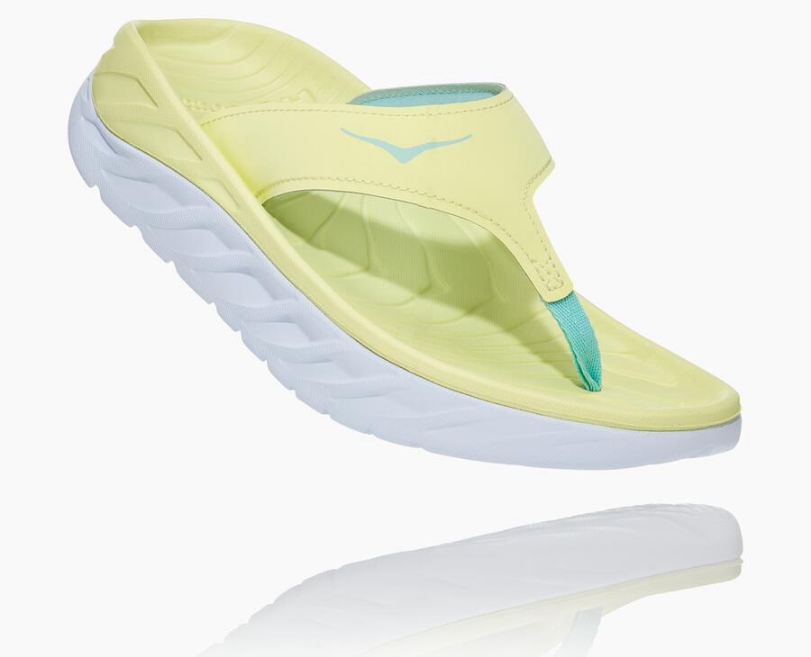 Hoka One One Sandaler Dame - Ora Porno Flip - Gul/Hvide - 048519JBI